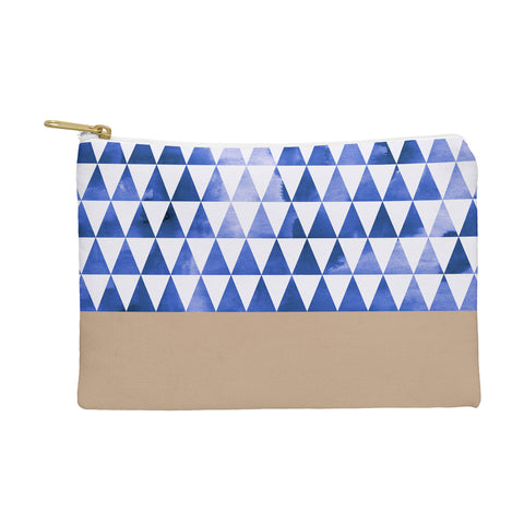 Georgiana Paraschiv Blue Triangles and Nude Pouch