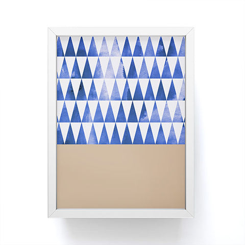 Georgiana Paraschiv Blue Triangles and Nude Framed Mini Art Print