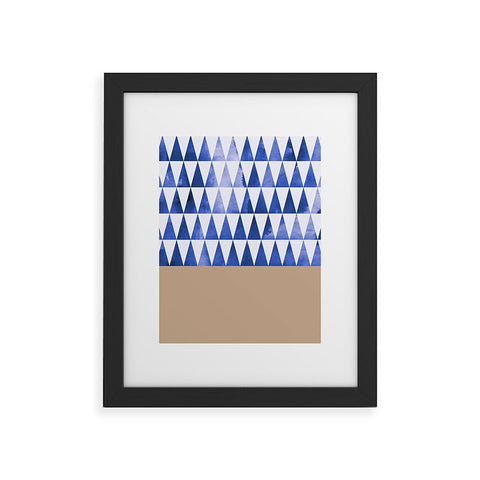 Georgiana Paraschiv Blue Triangles and Nude Framed Art Print