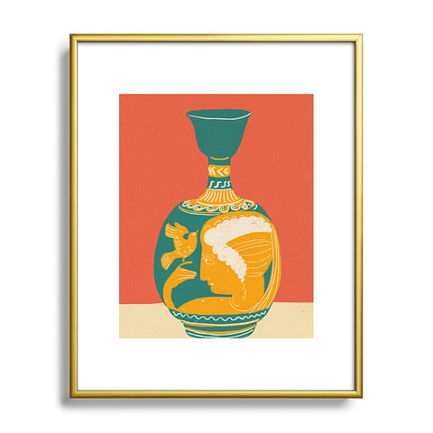 Gigi Rosado Ancient vase Metal Framed Art Print