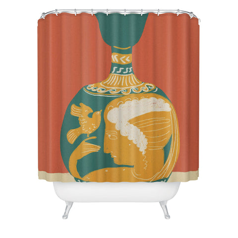 Gigi Rosado Ancient vase Shower Curtain