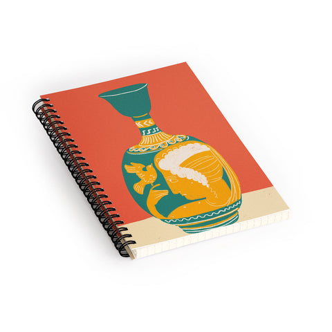 Gigi Rosado Ancient vase Spiral Notebook