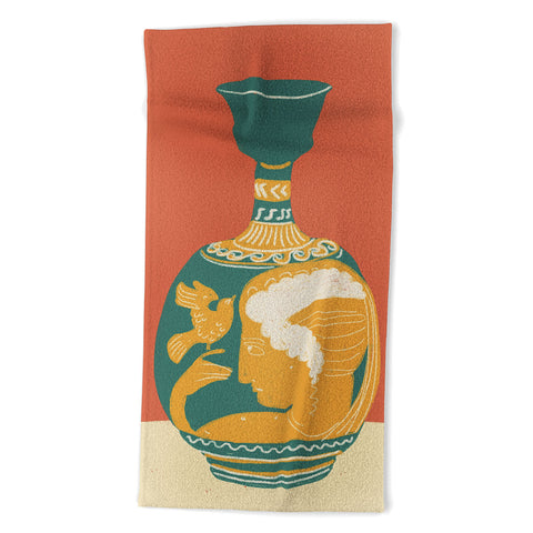 Gigi Rosado Ancient vase Beach Towel