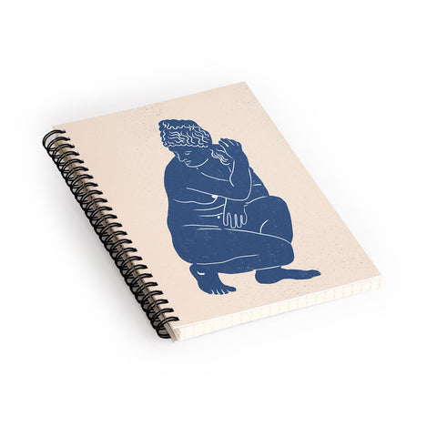 Gigi Rosado Blue Nude Spiral Notebook