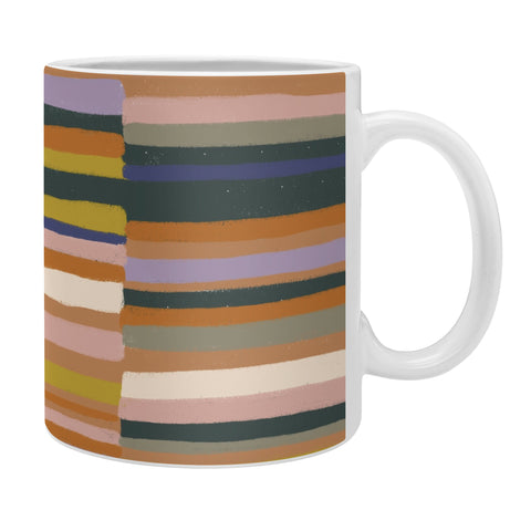 Gigi Rosado Brown striped pattern Coffee Mug