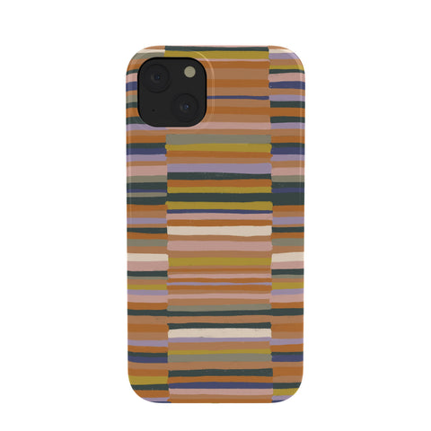 Gigi Rosado Brown striped pattern Phone Case