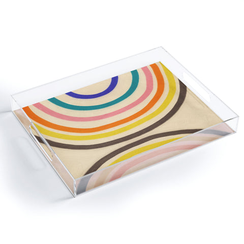 Gigi Rosado Chasing rainbows Acrylic Tray