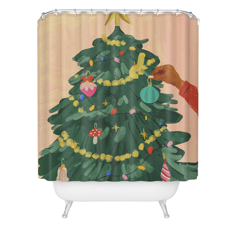 Gigi Rosado Holiday Season Shower Curtain