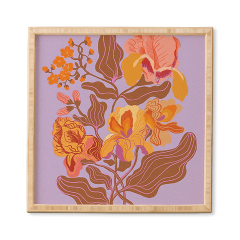 Gigi Rosado Orange flowers I Framed Wall Art