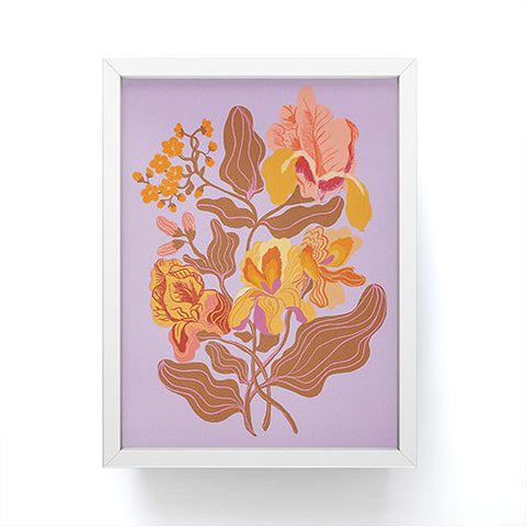 Gigi Rosado Orange flowers I Framed Mini Art Print