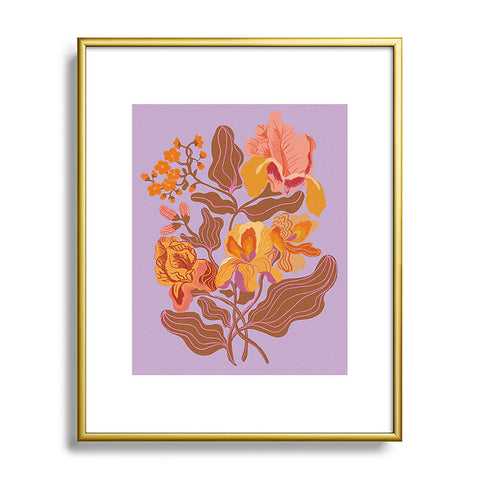 Gigi Rosado Orange flowers I Metal Framed Art Print