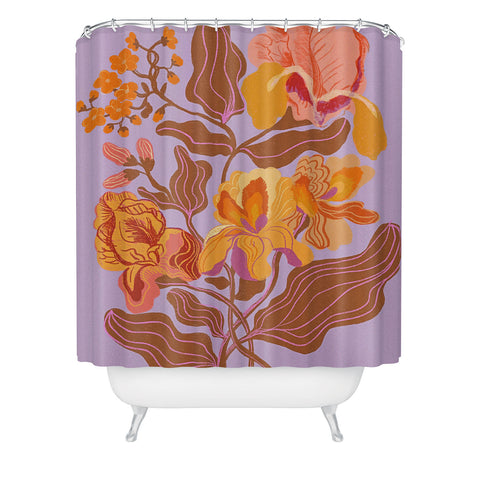 Gigi Rosado Orange flowers I Shower Curtain
