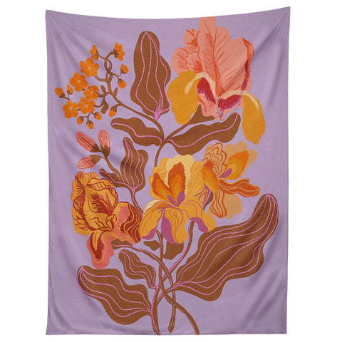 Gigi Rosado Orange flowers I Tapestry