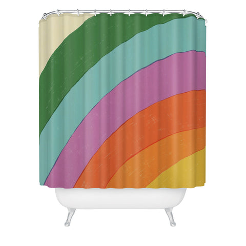 Gigi Rosado Rainbow IV Shower Curtain