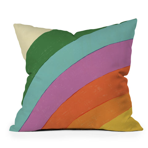 Gigi Rosado Rainbow IV Outdoor Throw Pillow