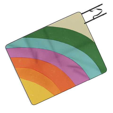Gigi Rosado Rainbow IV Picnic Blanket
