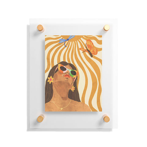 Gigi Rosado Sun woman Floating Acrylic Print