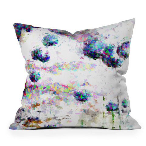 Ginette Fine Art Abstract Allium Magic Outdoor Throw Pillow