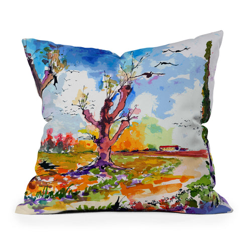 Ginette Fine Art Autumn Birds Migration Outdoor Throw Pillow