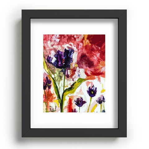 Ginette Fine Art Black Tulips Recessed Framing Rectangle