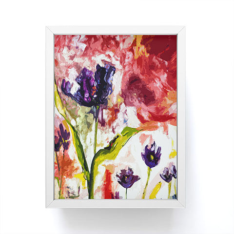 Ginette Fine Art Black Tulips Framed Mini Art Print