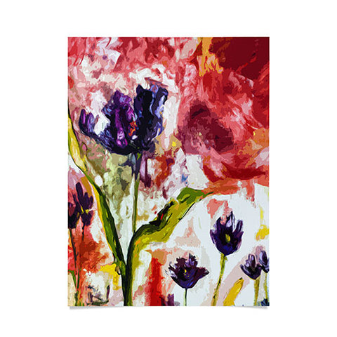 Ginette Fine Art Black Tulips Poster
