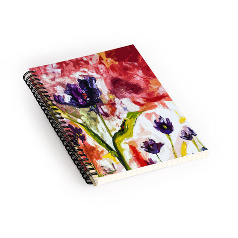 Ginette Fine Art Black Tulips Spiral Notebook