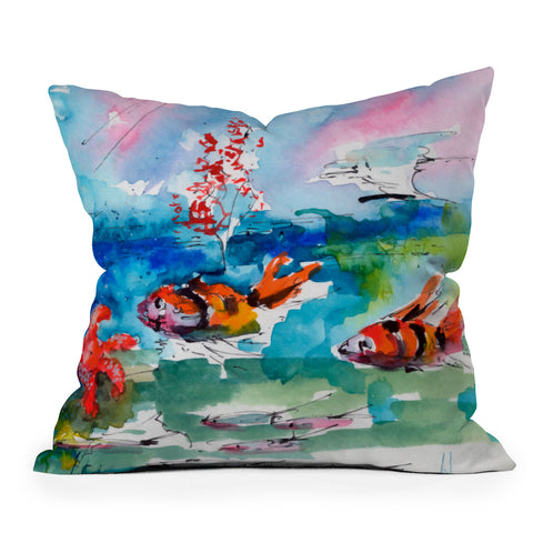 Ginette Fine Art Clownfish Outdoor Throw Pillow