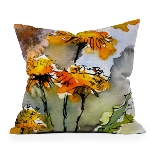 Ginette Fine Art Dandelions Outdoor Throw Pillow