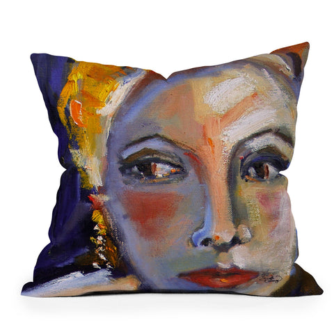 Ginette Fine Art Face 1 Outdoor Throw Pillow