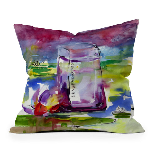 Ginette Fine Art French Perfume Bottle 3 Outdoor Throw Pillow