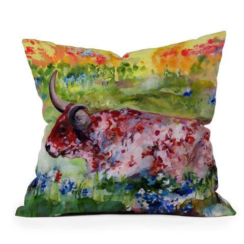 Ginette Fine Art Hill Country Texas Outdoor Throw Pillow
