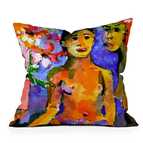 Ginette Fine Art Homage To Gaugin Tahiti Outdoor Throw Pillow