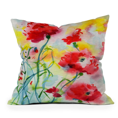 Ginette Fine Art If Poppies Could Only Speak Outdoor Throw Pillow