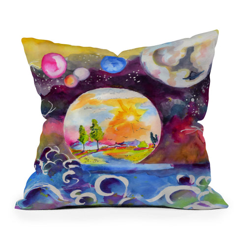 Ginette Fine Art Into The Future Outdoor Throw Pillow