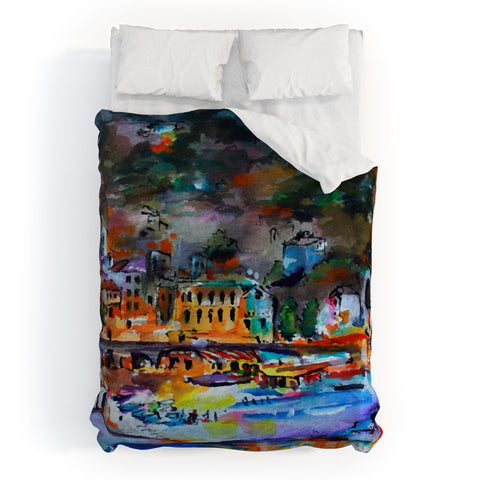 Ginette Fine Art Italy Travel Monterosso Duvet Cover
