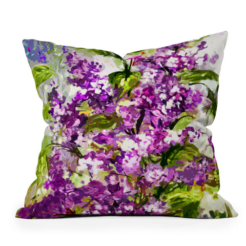 Ginette Fine Art Lilac Outdoor Throw Pillow