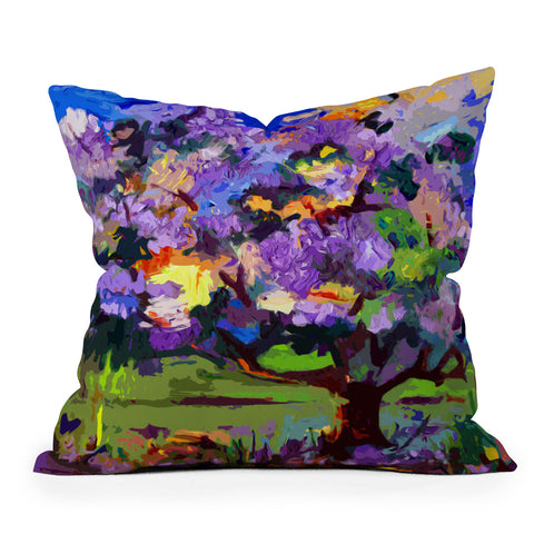 Ginette Fine Art Lilac Tree Outdoor Throw Pillow