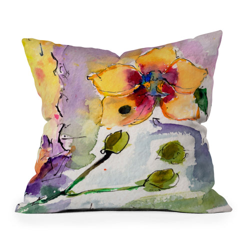 Ginette Fine Art Modern Orchid Outdoor Throw Pillow