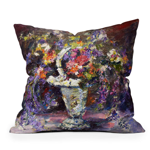 Ginette Fine Art Mona Lavender 2 Outdoor Throw Pillow