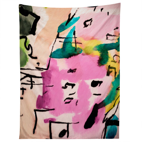 Ginette Fine Art Pink Twink Abstract Tapestry