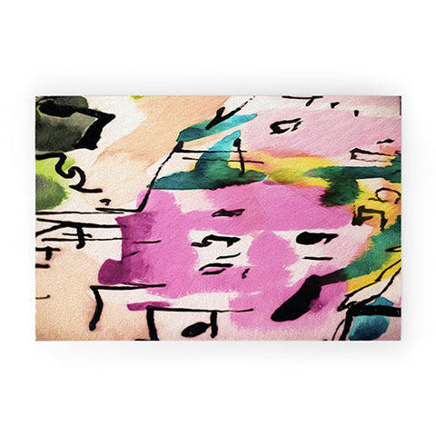 Ginette Fine Art Pink Twink Abstract Welcome Mat