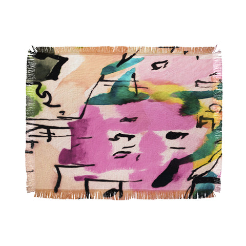 Ginette Fine Art Pink Twink Abstract Throw Blanket
