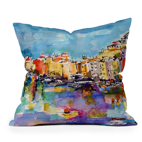 Ginette Fine Art Port Venere Italy 2 Outdoor Throw Pillow