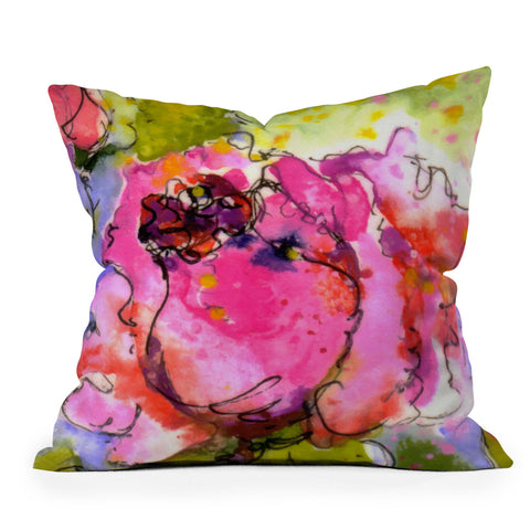 Ginette Fine Art Rose Bud Outdoor Throw Pillow