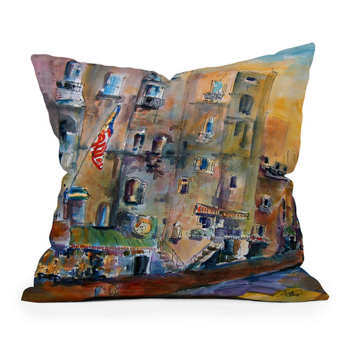 Ginette Fine Art Savannah River Streets Outdoor Throw Pillow