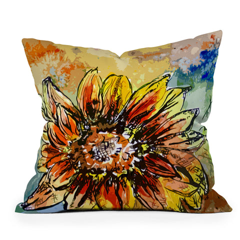 Ginette Fine Art Sunflower Moroccan Eyes Outdoor Throw Pillow