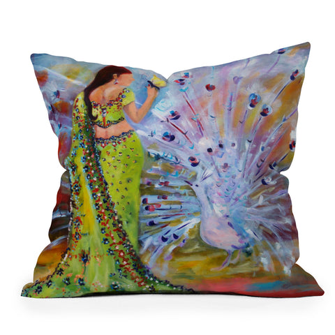 Ginette Fine Art Talking To The Animals Outdoor Throw Pillow