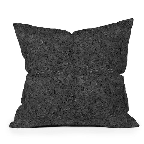 Gneural Inverted Currents Outdoor Throw Pillow