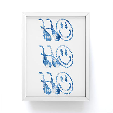 gnomeapple HOHOHO groovy typography blue Framed Mini Art Print